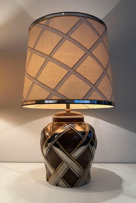 French Ceramic Lamps. 1970s, Set of 2-BA-1365384