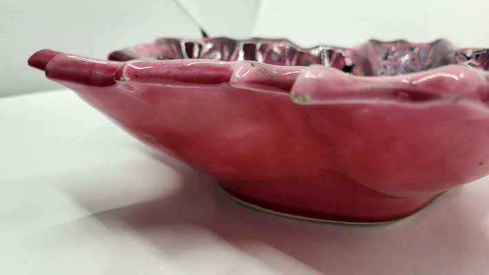 French Ceramic Leaf-Shaped Fruit Bowl from FPP Vallauris, 1960s-QCI-1749859