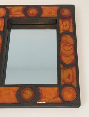 French Ceramic Mirror, 1970s-BA-766248