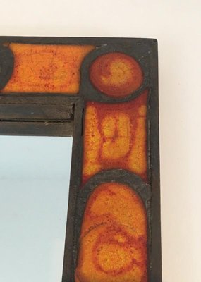 French Ceramic Mirror, 1970s-BA-766248