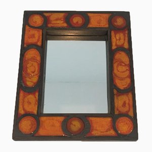 French Ceramic Mirror, 1970s-BA-766248