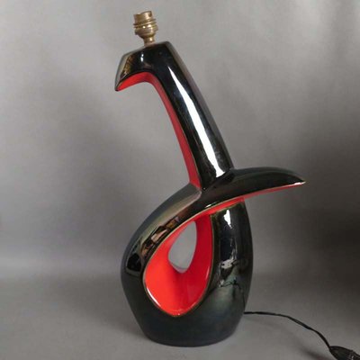 French Ceramic Table Lamp from Vallauris, 1950s-WK-693200