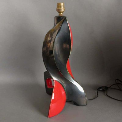 French Ceramic Table Lamp from Vallauris, 1950s-WK-693198