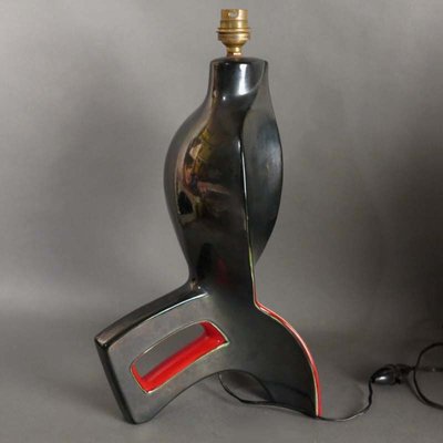 French Ceramic Table Lamp from Vallauris, 1950s-WK-693198