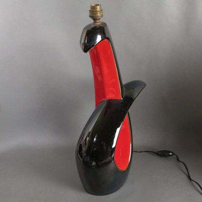 French Ceramic Table Lamp from Vallauris, 1950s-WK-693200