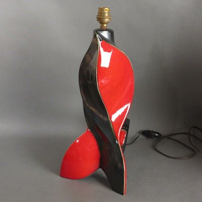 French Ceramic Table Lamp from Vallauris, 1950s-WK-693198