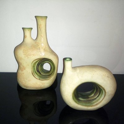 French Ceramic Vases, 1960s, Set of 4-YGE-590376