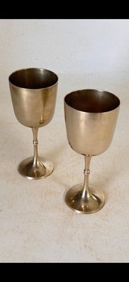 French Chalices in Silvered Coloured Metal, France, 1960s, Set of 2-UR-1796811