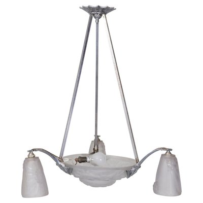 French Chandelier from Freres, 1920s-WHY-1003764