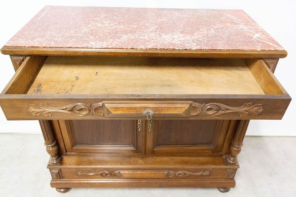 French Chest of Drawers Marble Top, Early 20th Century-RIU-844067