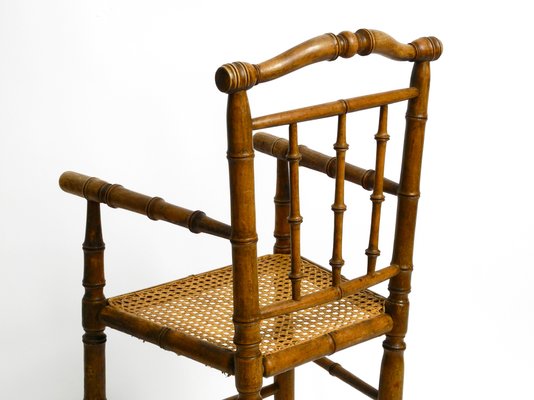 French Child's Highchair in Bentwood with Viennese Wicker Seat, 1930s-RR-1438681