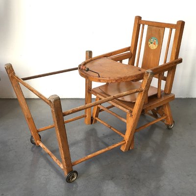 French Childrens High Chair, 1960s-BVG-973042