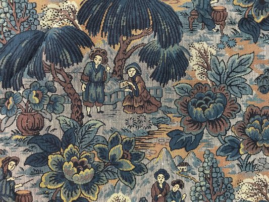 French Chinoiserie Woven Jacquard Tapestry-YMM-1061887