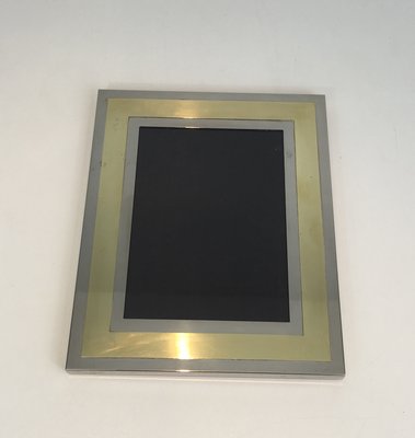 French Chrome and Brass Frame, 1970s-BA-2027571