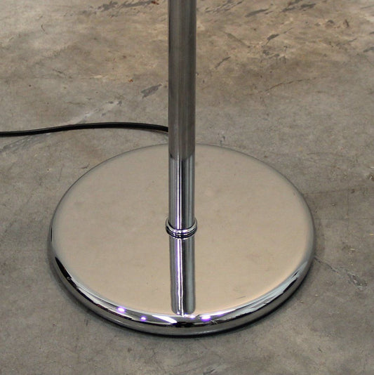 French Chromed and Lacquered Metal Floor Lamp, 1960s