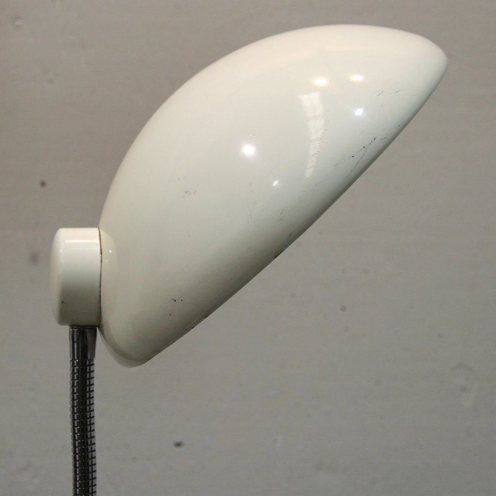 French Chromed and Lacquered Metal Floor Lamp, 1960s