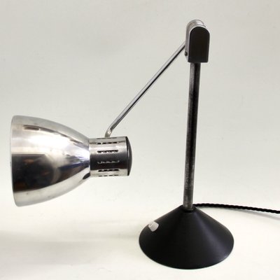 French Chromed and Lacquered Metal Table Lamp from Jumo, 1940s-SY-942290