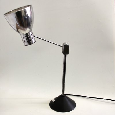 French Chromed and Lacquered Metal Table Lamp from Jumo, 1940s-SY-942290