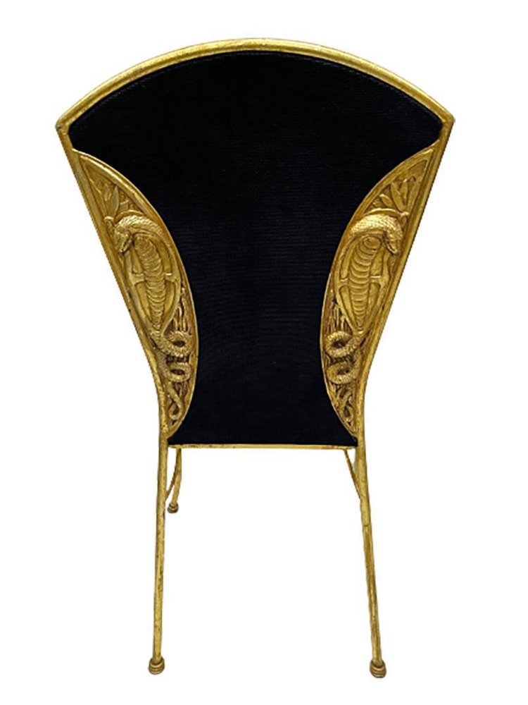 French Cleopatra Dining Chairs, 1970s, Set of 2