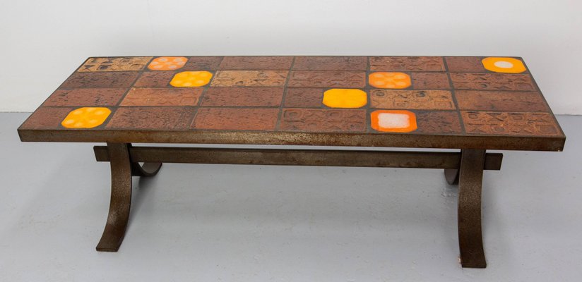 French Coffee Table in Glazed Ceramic, 1960-RIU-1735612