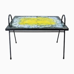 French Coffee Table in Iron and Ceramic, 1960-RIU-1299308