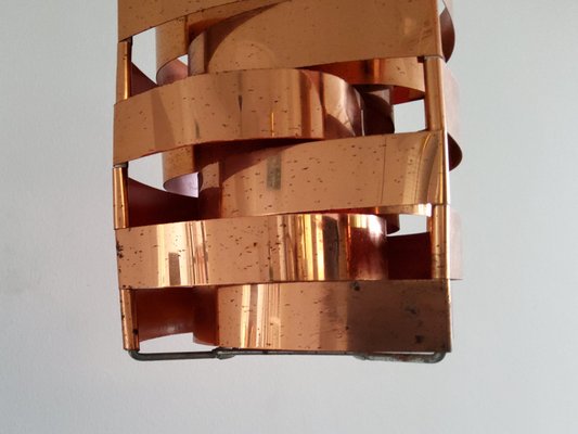 French Copper Mars Pendant Lamp by Max Sauze, 1970s-NV-1075635