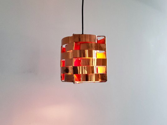 French Copper Mars Pendant Lamp by Max Sauze, 1970s-NV-1075635