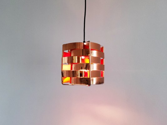 French Copper Mars Pendant Lamp by Max Sauze, 1970s-NV-1075635