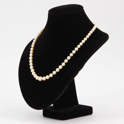 French Cream Cultured Pearl Falling Necklace-OLU-981473