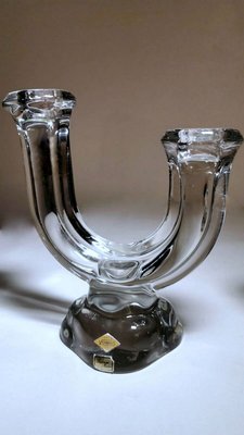 French Crystal Daum Candleholders from Cristal de Vannes, 1960s, Set of 2-QRS-888826