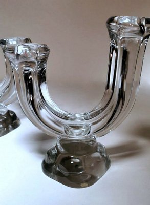 French Crystal Daum Candleholders from Cristal de Vannes, 1960s, Set of 2-QRS-888826