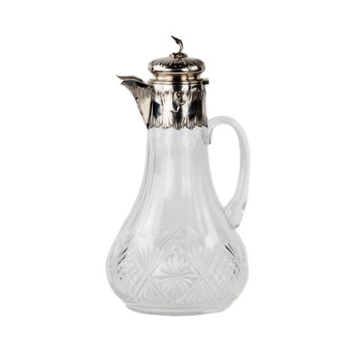 French Crystal Jug With Silver-WMV-1197379