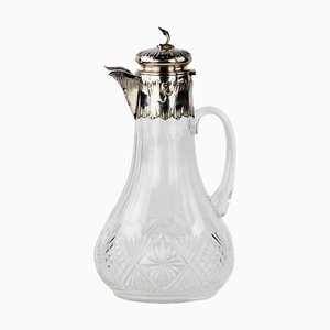 French Crystal Jug With Silver-WMV-1197379