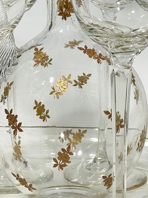 French Crystal Liquer Set, 1900s, Set of 8-UCH-1803462