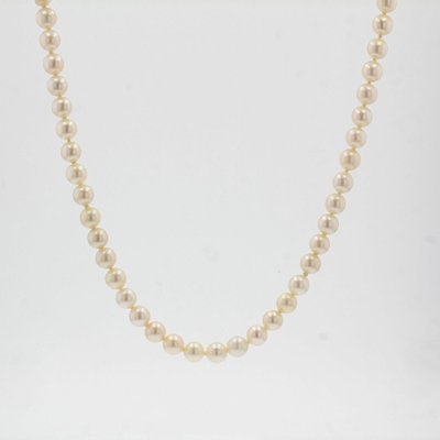 French Cultured Pearl Choker Necklace, 1950s-OLU-981471