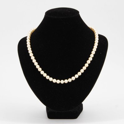 French Cultured Pearl Choker Necklace, 1950s-OLU-981471