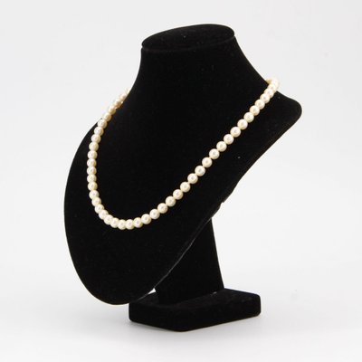 French Cultured Pearl Choker Necklace, 1950s-OLU-981471