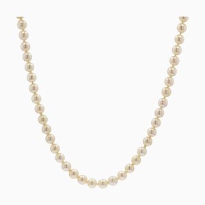 French Cultured Pearl Choker Necklace, 1950s-OLU-981471