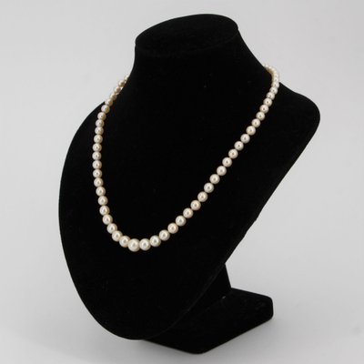 French Cultured Pearl Falling Necklace-OLU-981468