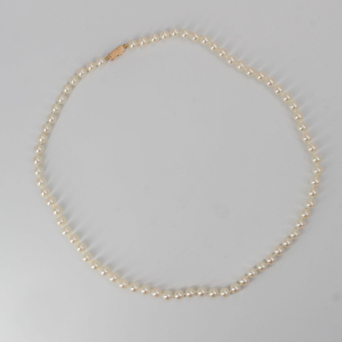 French Cultured Pearl Strand Choker Necklace, 2000s