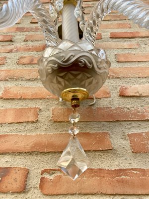 French Cut Glass Sconces with Crystals, 1922, Set of 2-NOU-860909