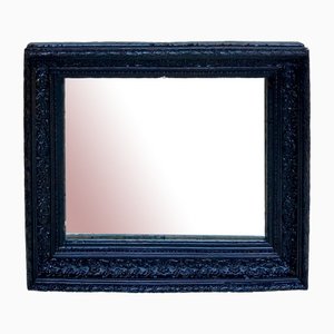 French Dark Framed Carved Wood Wall Mirror, 1920-NOU-1423093