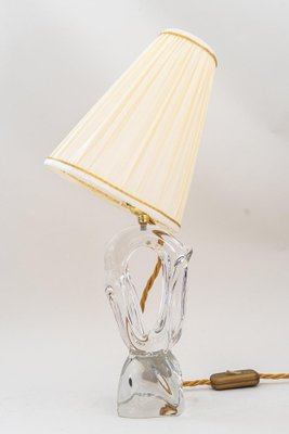 French Daum Crystal Glass Table Lamp, 1960s-SPD-1239022