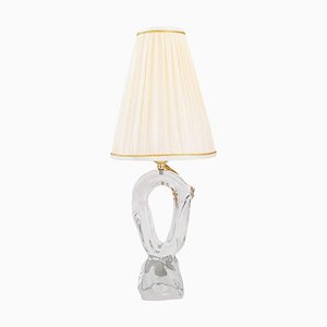 French Daum Crystal Glass Table Lamp, 1960s-SPD-1239022