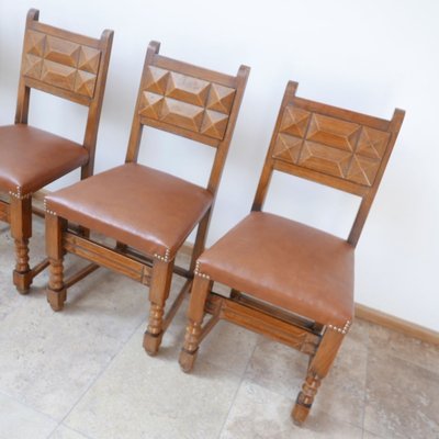 French Dining Chairs in Manner of Charles Dudouyt, Set of 4-JRP-910596