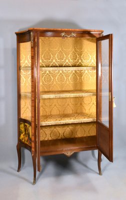 French Display Cabinet in Walnut and Sapele Mahogany, 1950s-CTD-1477143