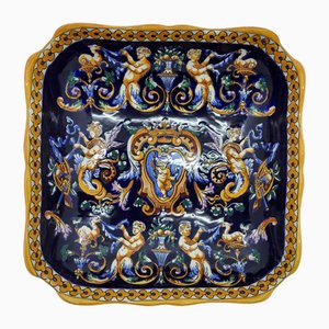 French Earthenware Dish with Italian Renaissance Decor-QCI-2035670