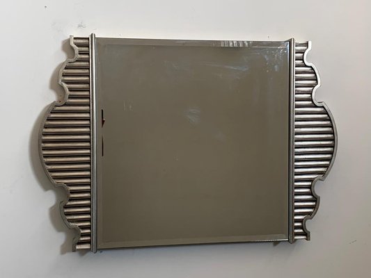 French Eclecticism Mirror in Silver Plating, 1990s-IJR-1383413