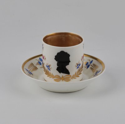 French Empire Cup & Saucer, Set of 2-WMV-1129507