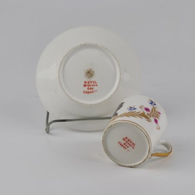 French Empire Cup & Saucer, Set of 2-WMV-1129507